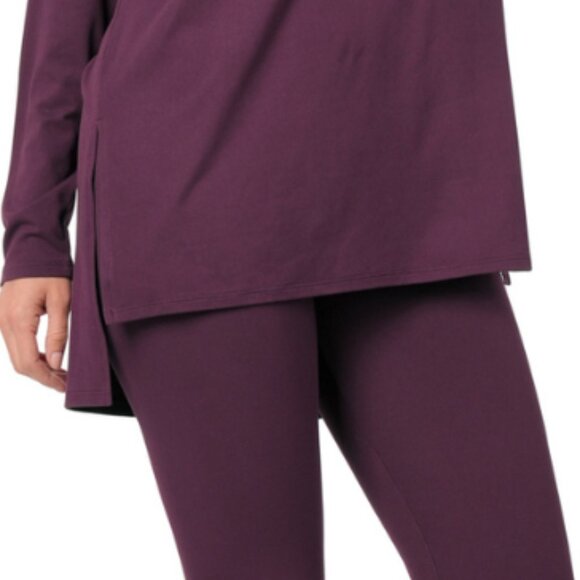 V‑Neck Long‑Sleeve Loungewear Leggings Set – Buttery Soft Brushed DTY Microfiber - Picture 4 of 4